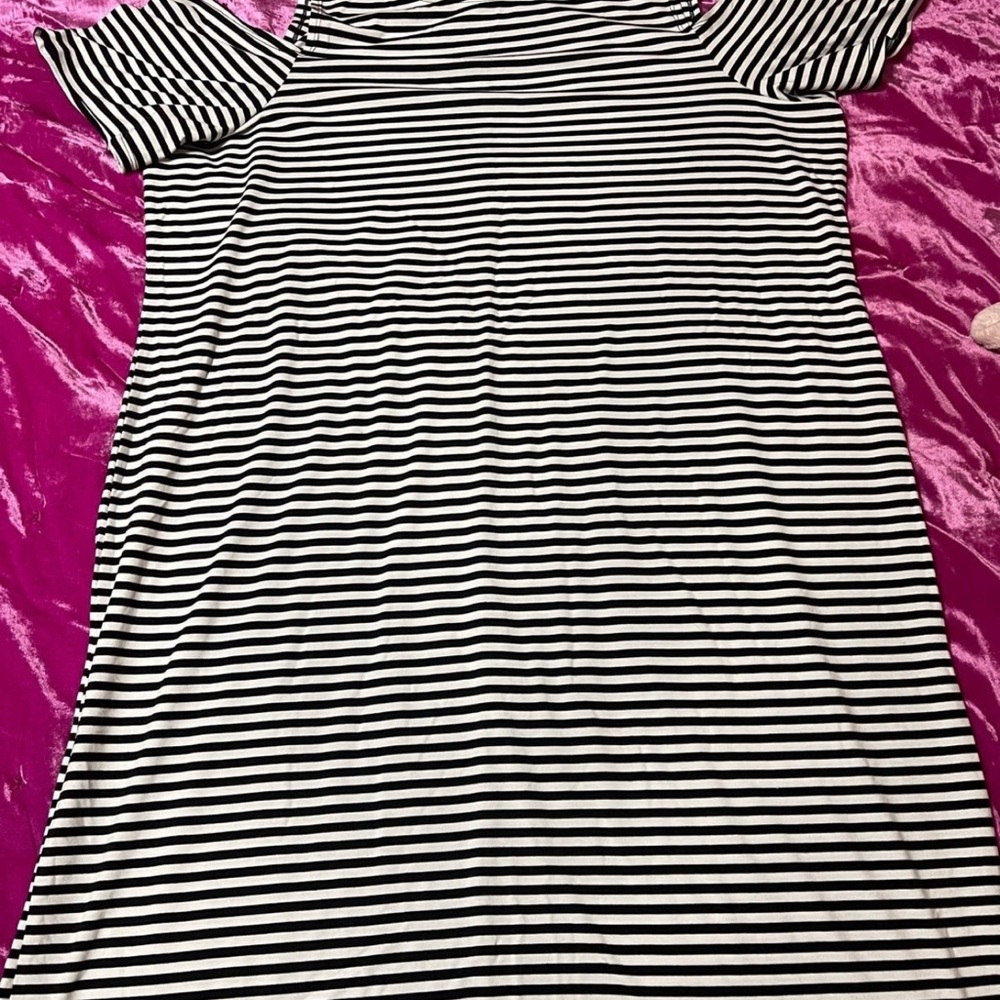 Black and White Striped Dress